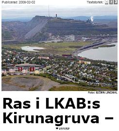 Eksempel på krav ras i Kiruna 2.