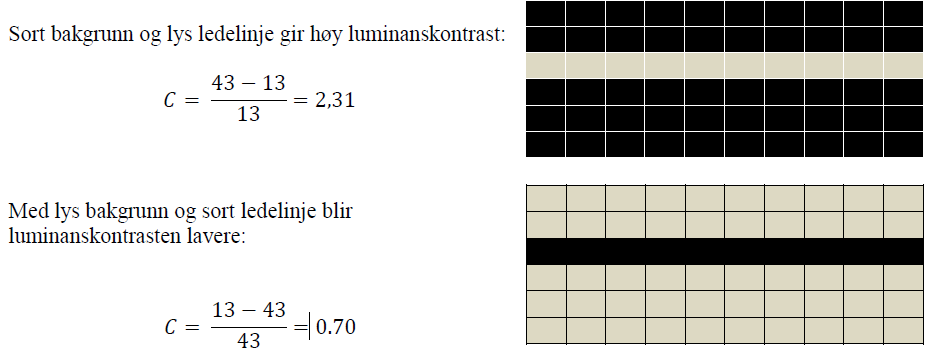 Lys linje på mørk