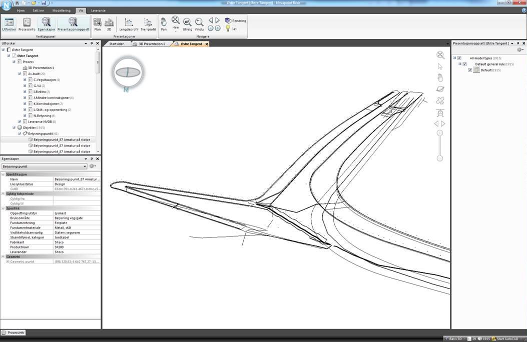Leveranse til NVDB fra som bygget 3D modeller Test 2 - Bjørvika, Østre tangent Østre