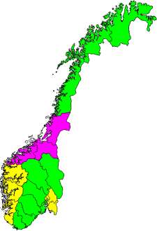 Stor Oslo (Oslo, Akershus, Østfold) Region sør og vest Avdeling Nordfjord Avdeling Sunnfjord og Sogn Avdeling Bergen og omland og Voss