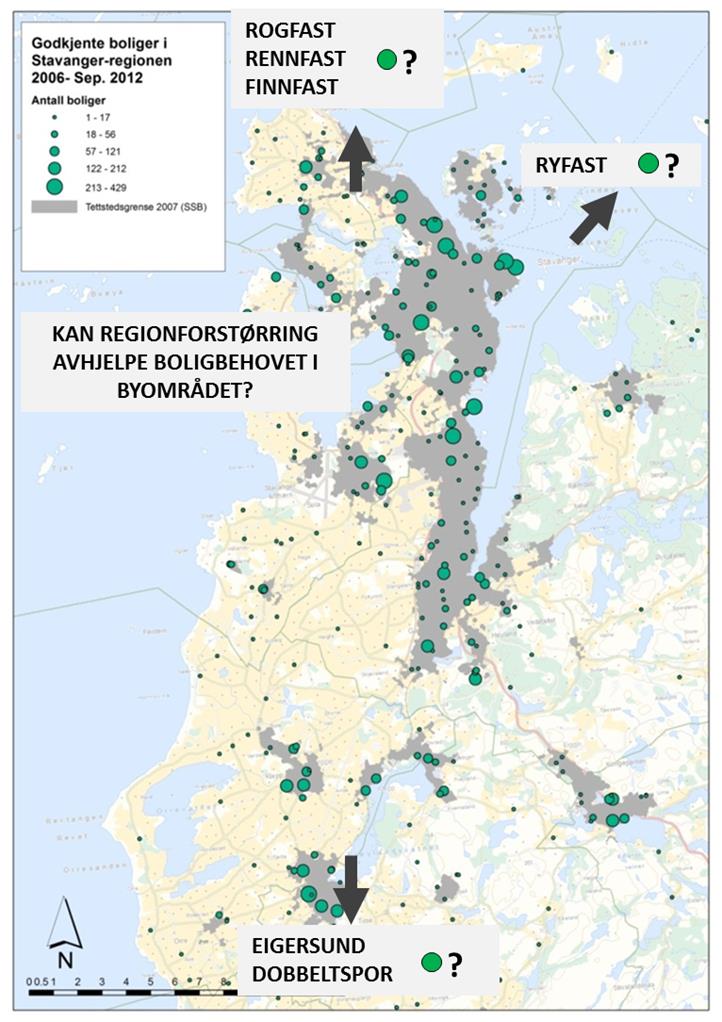 Kan Ryfast og Rogfast avlaste befolkningsveksten i byområdet på Jæren?