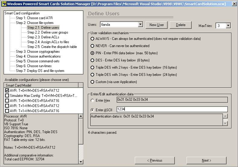 C Konfigurasjon av Windows for Smart Cards Parametere for å bruke Windows Powered Smart Cards i Windows 2000.