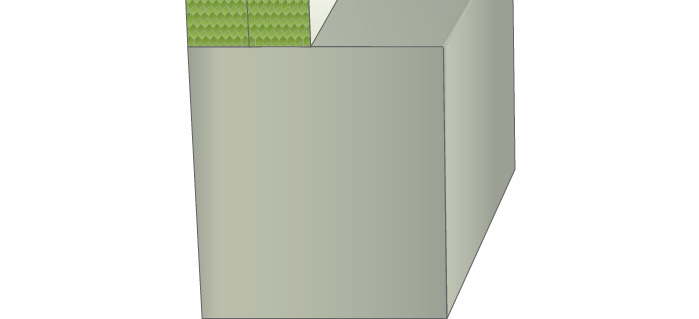 BRANNMOTSTAND EI 60 50mm Protecta Mineralfiber STD 120cm på begge sider. Skjøt festes med 52mm Protecta Sveisestift c/c 150mm (langsgående).