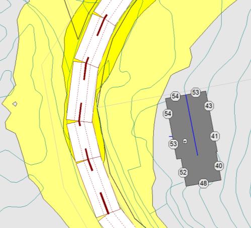 1 db, se Figur 2. Ingen støyfølsom bebyggelse er utsatt for støy over L den = 55 db fra veien.