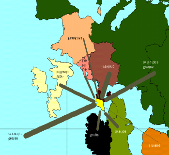 Eksport fra Jylland NORD Eksporten fra Jylland NORD er vist i følgende tabell og på kart.