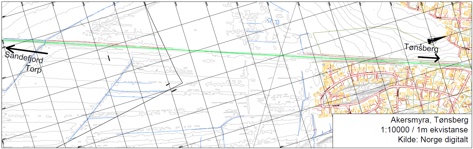 3.5 Alternativ 5 Akersmyra Område er ligger i bakkant av Sem tettsted, ca. 8,0 kilometer fra Tønsberg. Grunnen består av torv og myr.