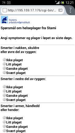 Alder, kjønn, stilling, arbeidsfaktorer, etc.