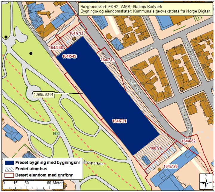 Forskrift om fredning av Statens kulturhistoriske eiendommer, kapittel 9 REALFAGBYGGET Kommune: 1201/Bergen Gnr/bnr: 164/715, 713, 725, 726, 548, 549, 682 164/715, 713, 721, 725, 548, 549