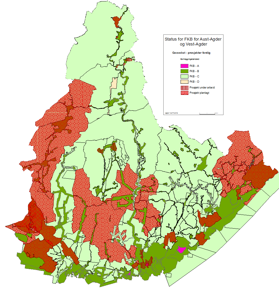 4.3.1.2 Arealressurskart (AR5) Geovekst-partene er rettighetshavere til FKB-AR5 på lik linje med andre FKB datasett. Norsk institutt for skog og landskap har det faglige ansvaret for datasettet.