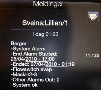 Alarm til SMS Alarmer kan sendes som SMS eller mail, også med kvittering når alarm