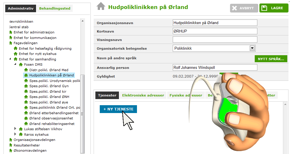 7. Beskrive klinisk virksomhet i enhet For å beskrive hvilken samlet klinisk virksomhet de enkelte foretakene utfører, knytter vi detaljerte tjenestebeskrivelser til de enhetene som finnes på laveste