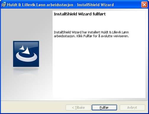 Installere programmet Programfilene blir installert. Dette kan ta noe tid, avhengig av hvor rask maskinen er.