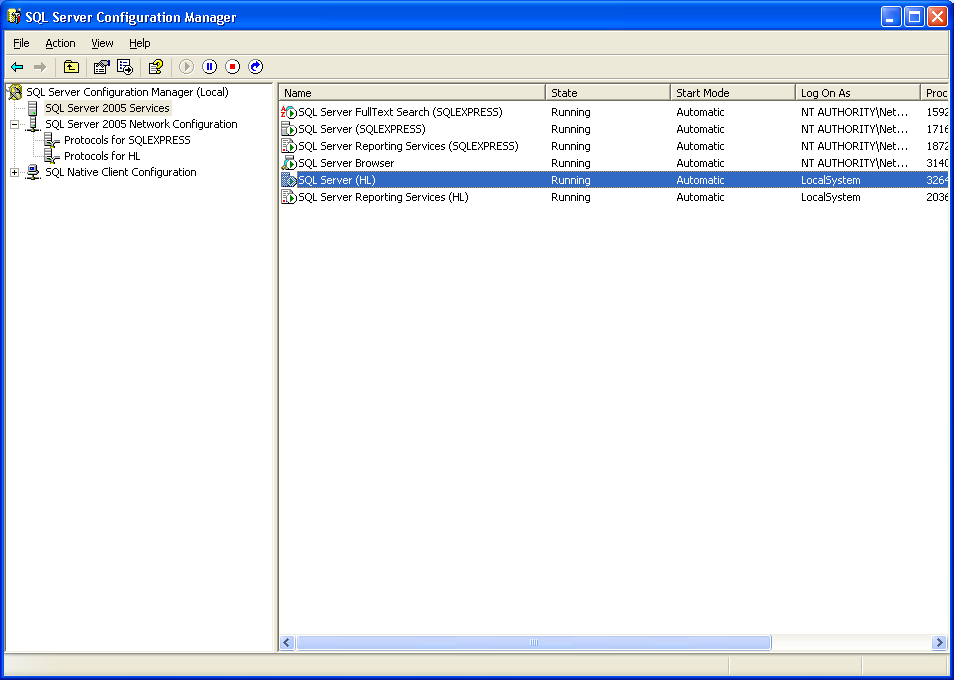 Installere MS SQL Server 2012 Express b) Merk SQL Server (HL).