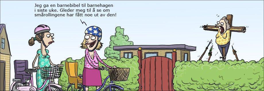 Jeg ga en barnebibel til barnehagen i sist uke.