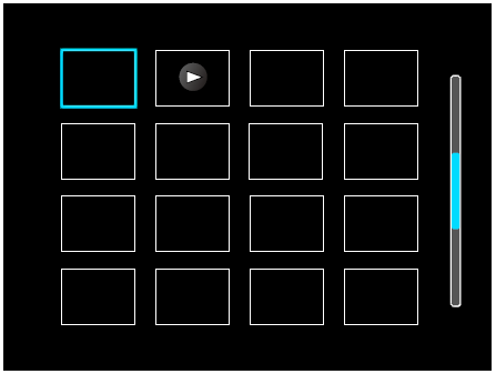 Bruk Venstre/Høyre navigasjonsknappene for å velge et bilde å forstørre. 3. Trykk den ene enden av zoom-knappen ( ) for å zoome inn. 4. Bruk zoom-knappene til å zoome inn og ut.