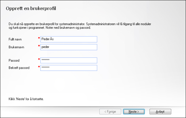 Etter installasjon 2. Dokumentområde I en serverinstallasjon må dokumentområdet plasseres i en delt katalog, og filbanen må være en nettverksbane.