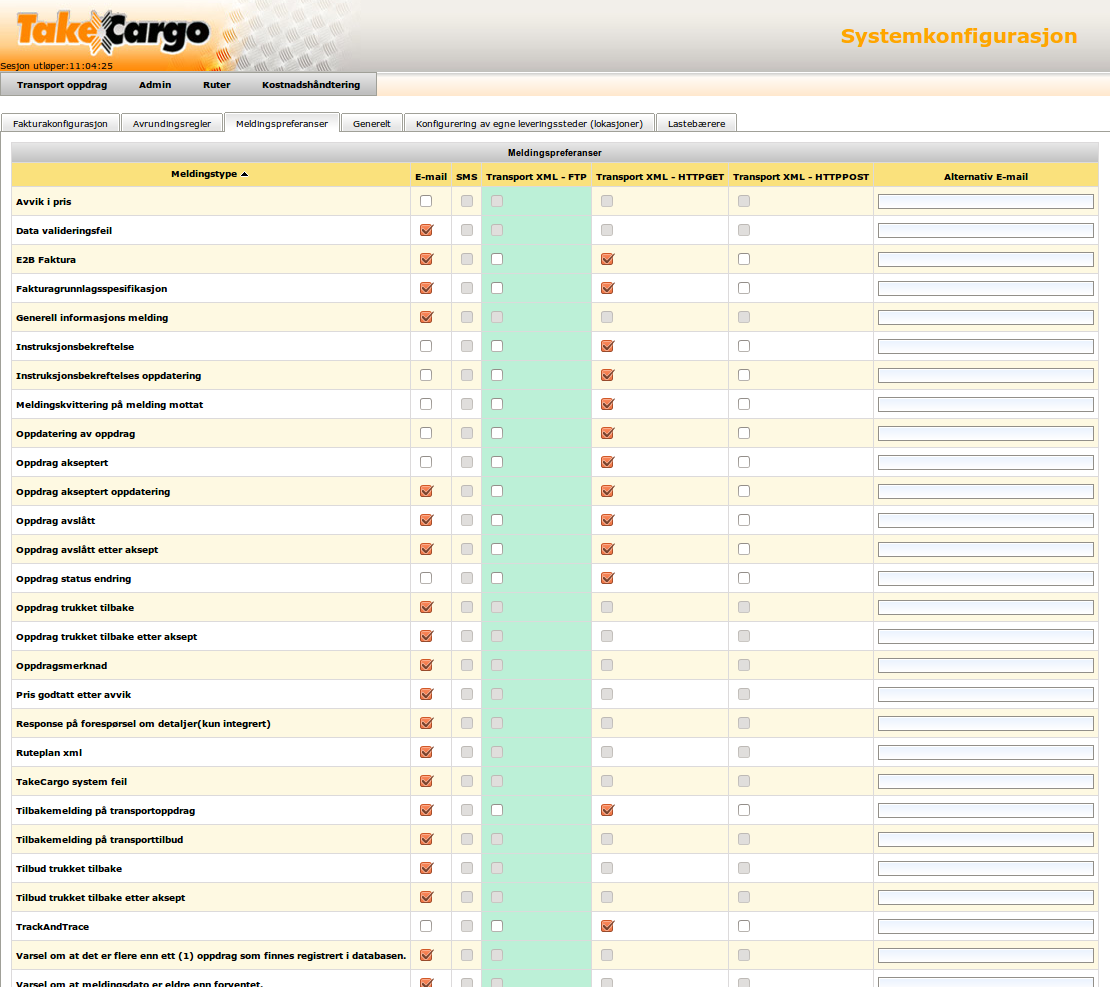 (bilde oppdatert 20130806) De ulike meldingene er forklart i en egen brukerveiledning (Kort Veiledning for superbrukere).