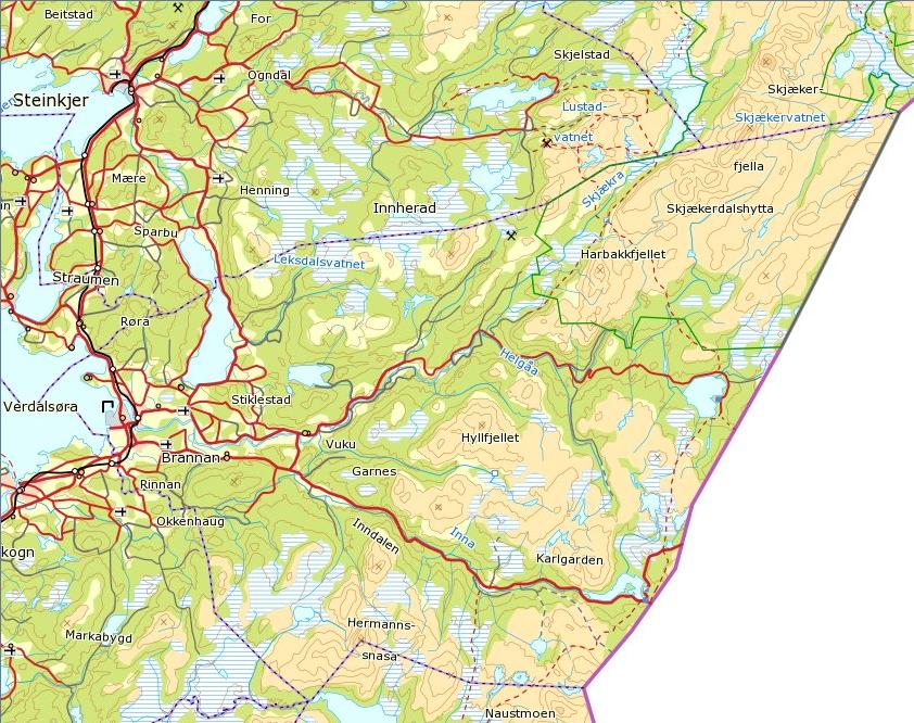 1.1 Rammebetingelser Geografi Verdal kommune i Nord-Trøndelag fylke ligger øst for den indre del av Trondheimsfjorden.