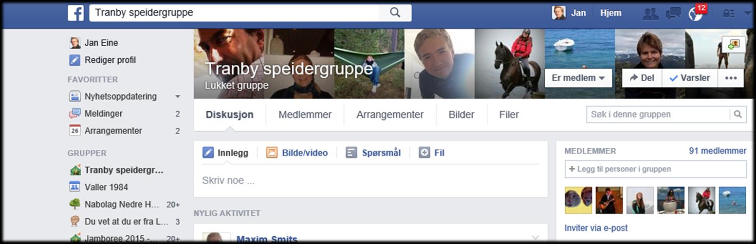 Web og FB WWW.tranbyspeider.