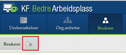 1) Trykk på fanen Brukere 2) Trykk på ikonet