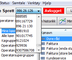 Operatørstatuslinja Operatørstatuslinja viser aktuell informasjon om den aktuelle operatøren som er pålogget Agenten.