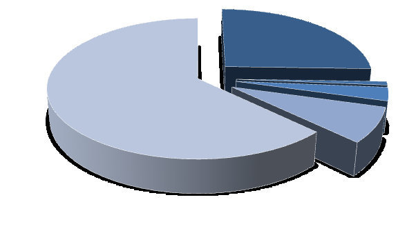 4 Diagrammet viser hvordan det totale antall årsverk i 2012 fordeler seg mellom de ulike stillingsgruppene.
