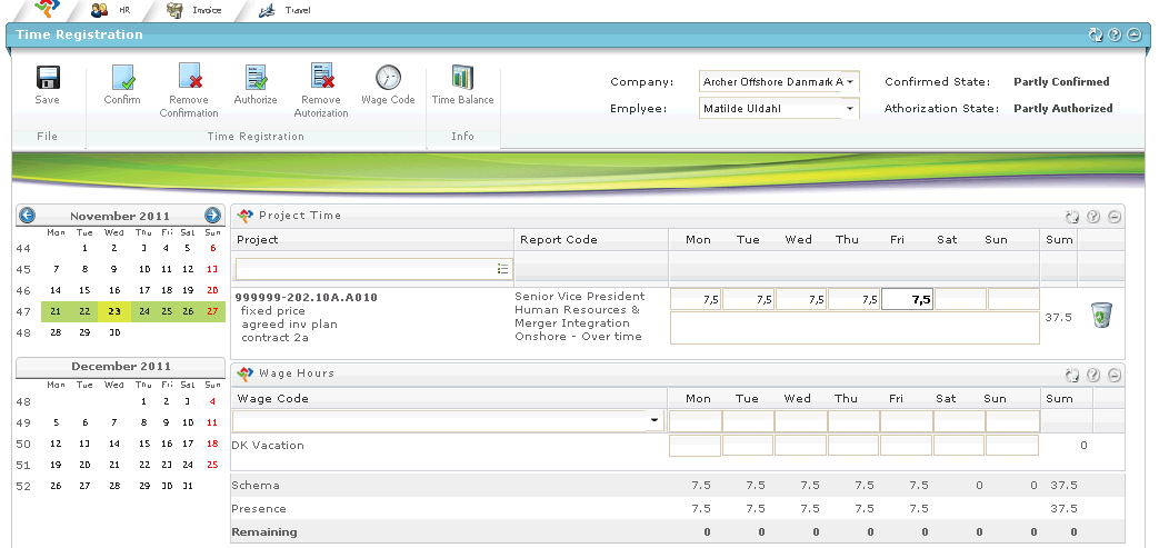 Register Project Hours Registrere Prosjekttimer Project Hours (Top section) Enter all hours worked, including overtime.