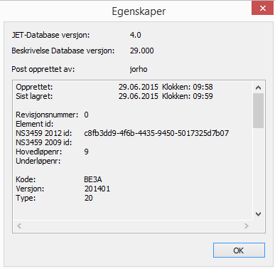 Tooltip for historisk data i element- og prisregister Element og prislinje oppslagsvindu viser historiske priser/verdier fra alle tilknyttede registre som tooltip.