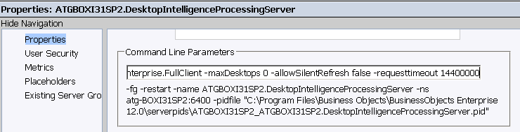 Timeouts CMC CMC > Servers \ CMS > Properties Legg til