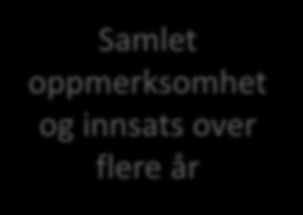 Rammeplan med overordnet strategi for satsningen Kommunale tjenester Samlet oppmerksomhet og innsats over flere år Flere tema og