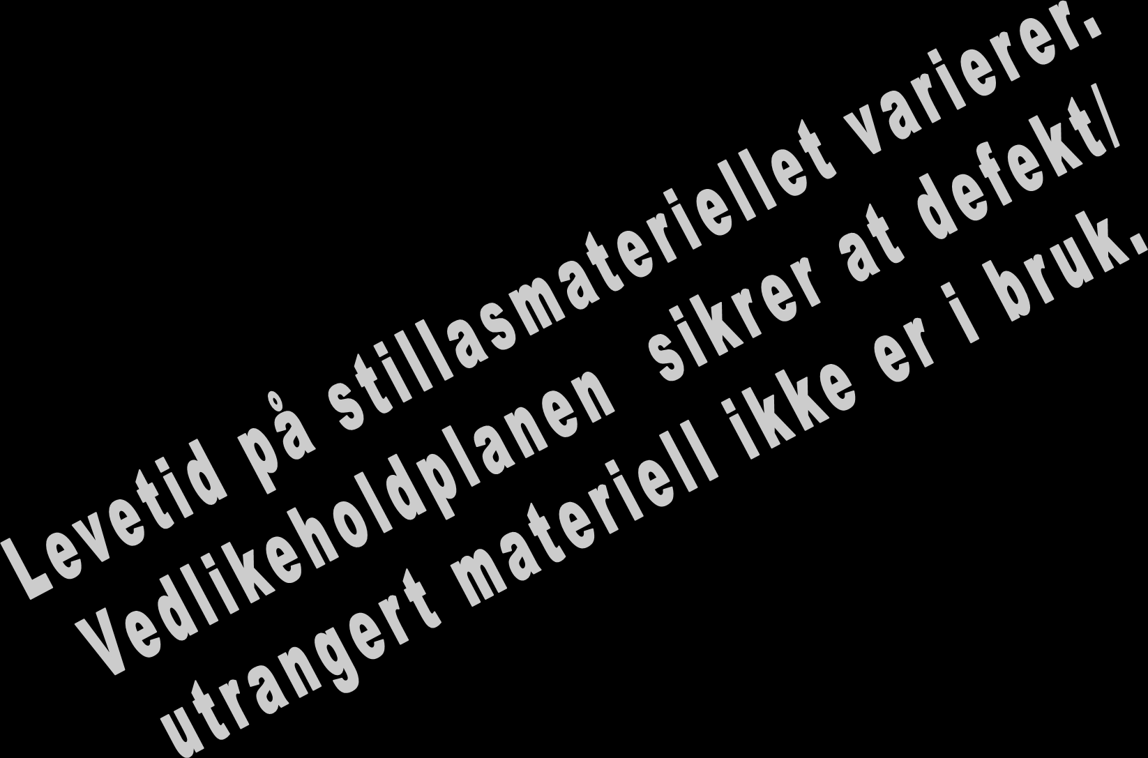 Forbedre vedlikeholds- og inspeksjonsplan for stillasmateriell etter anbefaling fra tiltaksgruppen Inspeksjon og vedlikeholdsplan for stillasmateriell Frekvens Aktivitet Montering Montert Før Etter