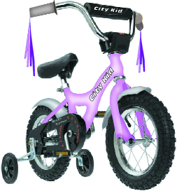 10/10 CITY KID MIKRO, gutt ATB blå CITY KID MIKRO, pike ATB rosa - dette er fremtidens sykkel for de aller yngste. Rammekonstruksjonen gjør den lett å beherske.