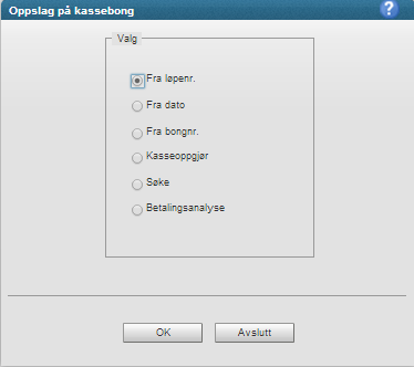 Page 7 of 12 Oppslag kassebong/søk på kassetransaksjoner (BD14) Oppslag kassebong er som å se på «sladrerull» fra kassen.