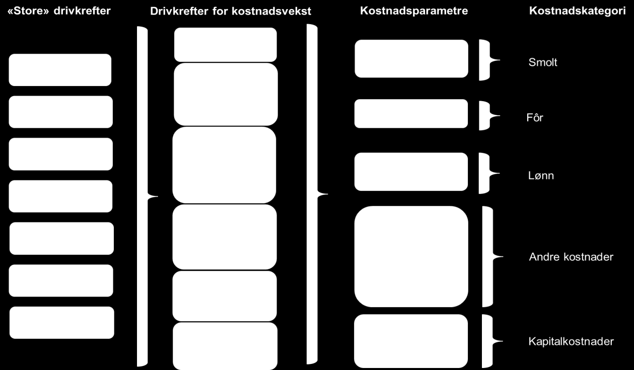 en økende del av kostnadene for oppdrettsselskapene kommer i kategorien "andre kostnader". Det har derfor vært viktig å få oversikt over denne sekkeposten.