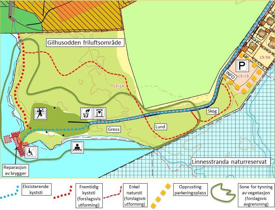 DEL 2, Vedlegg: Forslag til forvaltningsplan Lier : Gilhusodden Oversiktskart og illustrasjon av