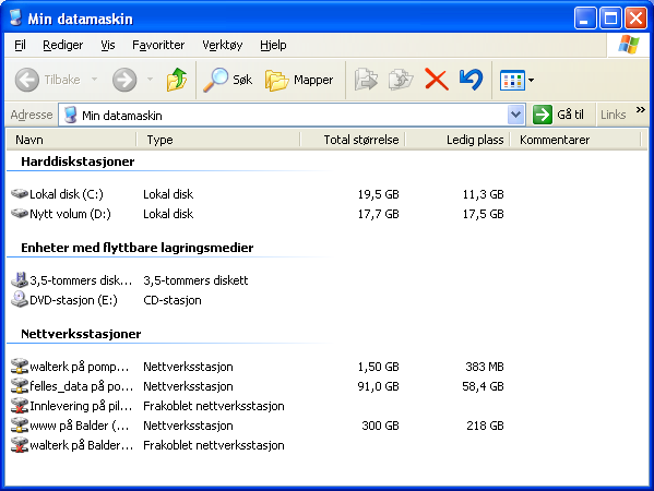 Filer og mapper i Windows side 3 av 14 På tilsvarende måte ønsker vi å organisere lagringen av dokumenter på PC-en.