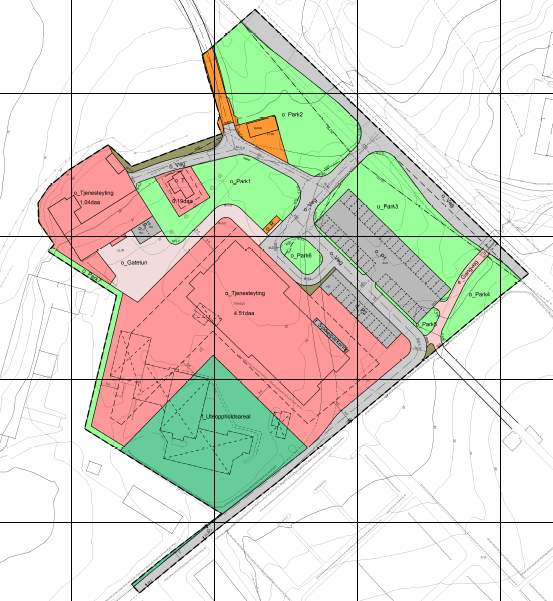 2.1 Planforslaget Deler av planområdet hvor det skal oppføres bebyggelse er i gjeldende kommuneplan disponert til grønnstruktur.