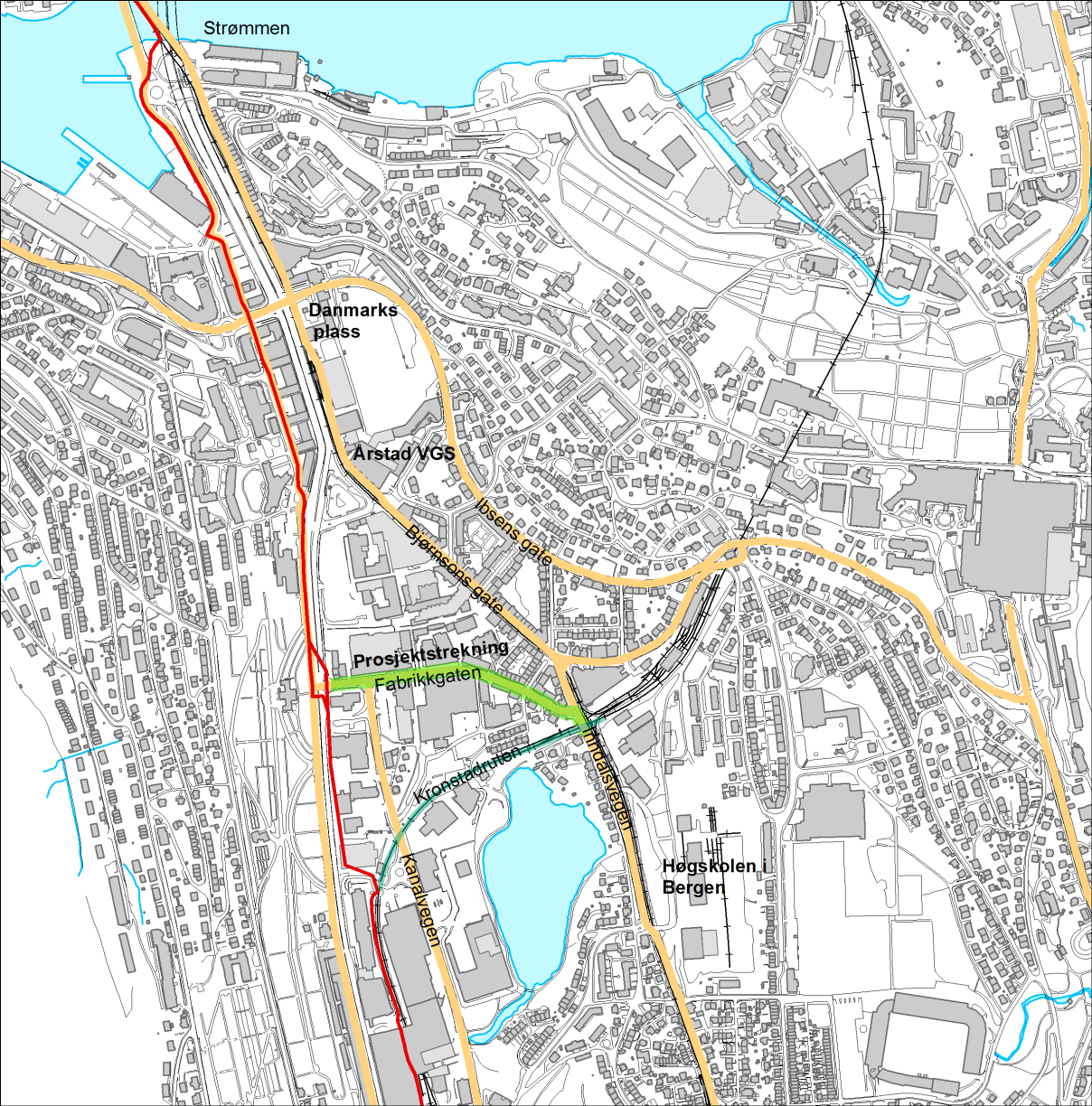 Byrådssak 1110 /14 Årstad, gnr 159, bnr 80 m.fl. Sykkeltilrettelegging i Fabrikkgaten. Forslag om høring.