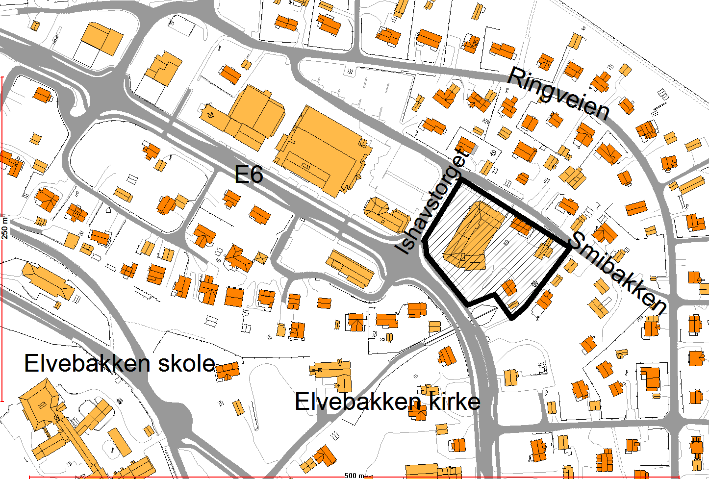 IMJ Eiendom AS ønsker å utvide eksisterende forretnings- og leilighetsbygg lokalisert innenfor eiendommene 31/515, 348 og 616 i Lyngsvingen på Elvebakken sentrum, jfr. oversiktskart nedenfor.