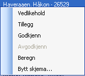 Ved å gå inn i vedlikehold kan skiftleder vedlikeholde gårsdagen eller tidligere dager. Marker ansatt(e), høyreklikk og velg vedlikehold.