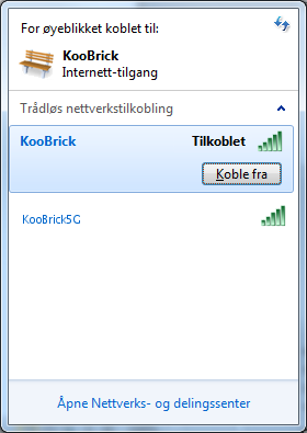 Trykk Lukk for å bekrefte at nettverksinnstillingene er fullført. 6.