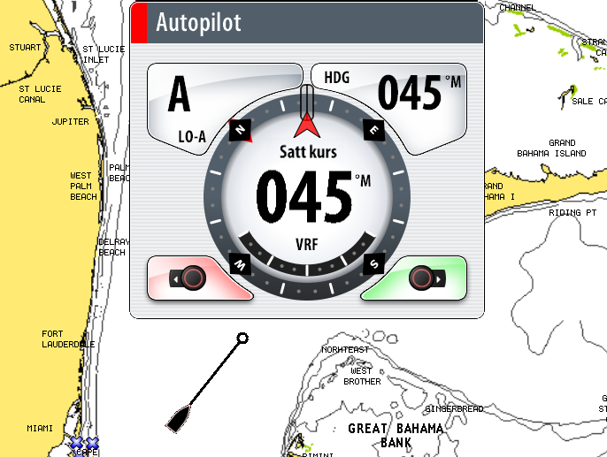 Benytte autopilot Aktivere autopilot Pop-up Autopilot pop-up må være aktiv for å betjene autopiloten.