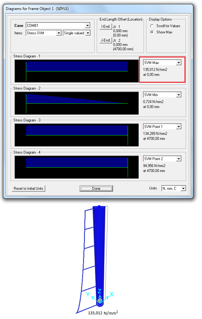 Vedlegg 8 - Resultater i SAP 000 Case 1