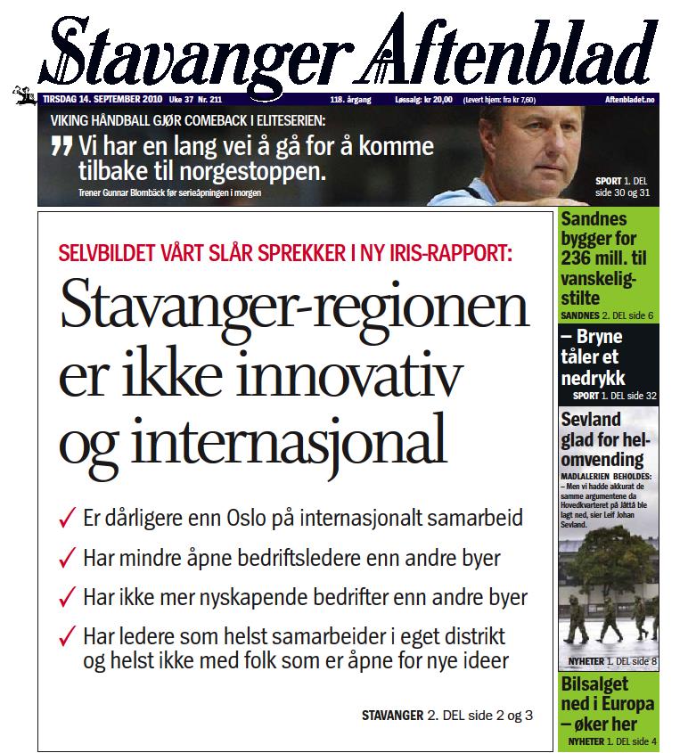 september 2010 Stavanger Aftenblad 14.