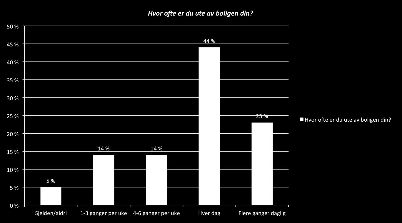 1/3 er ikke ute av boligen