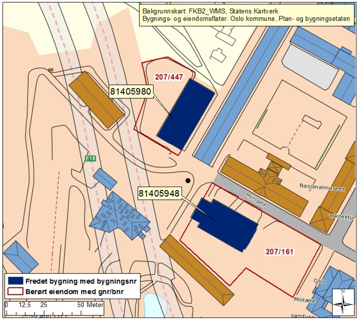 Forskrift om fredning av Statens kulturhistoriske eiendommer RYTTERKORPSETS BYGNINGER Kommune: 301/Oslo kommune Gnr/bnr: 207/161 207/447 AskeladdenID: 162953 og163713 Referanse til landsverneplan: