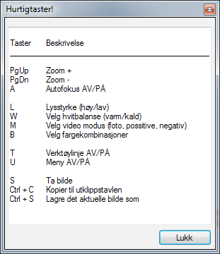 Brug TGRNO HD VisionLabprogramvaren på PC en din Første gang du starter VisionLab må du velge prefix filnavn og hvor du vil lagre de bildene du tar med COBR HD. 1 2 1.