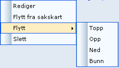 Sett opp sakskart 1. Gå inn i riktig Utvalg og klikk på ønsket møtedato. 2. Velg fanen køliste. 3. Trykk på pilen for å flytte dokumentet til sakskartet.