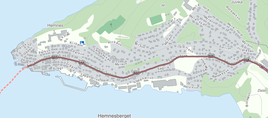 Større fylkesvegprosjekt i Region nord Fv.