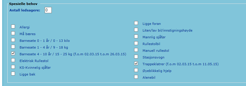 over feltene for innlegging av hente- eller leveringsstedet, avhengig av om det er til eller fra behandling. Den adressen som er valgt som default, blir vist i hente- eller leveringsstedsfeltene.